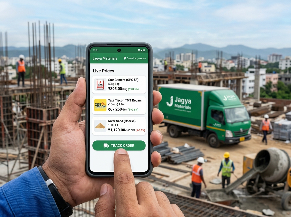 Jagya Materials App live price tracking