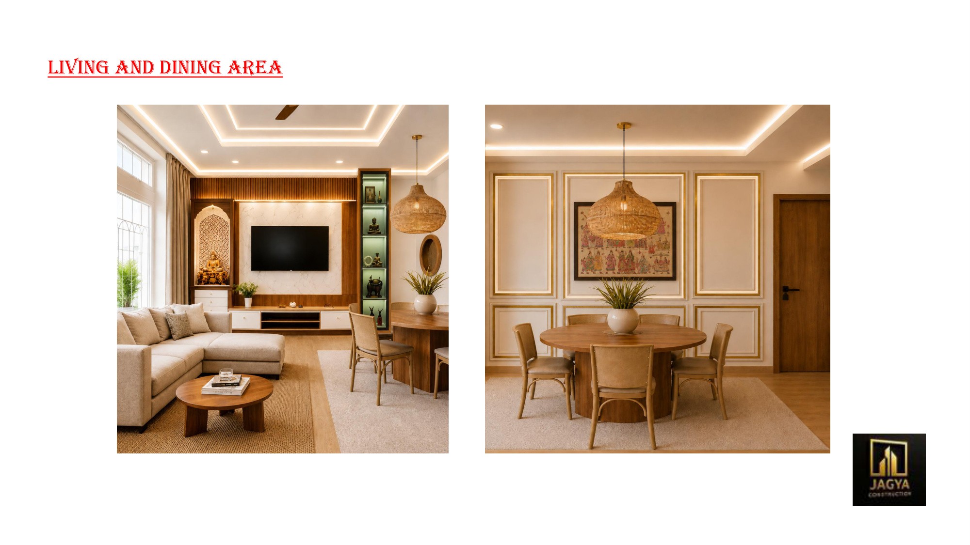 Bespoke Warm Living & Dining Hall Residence