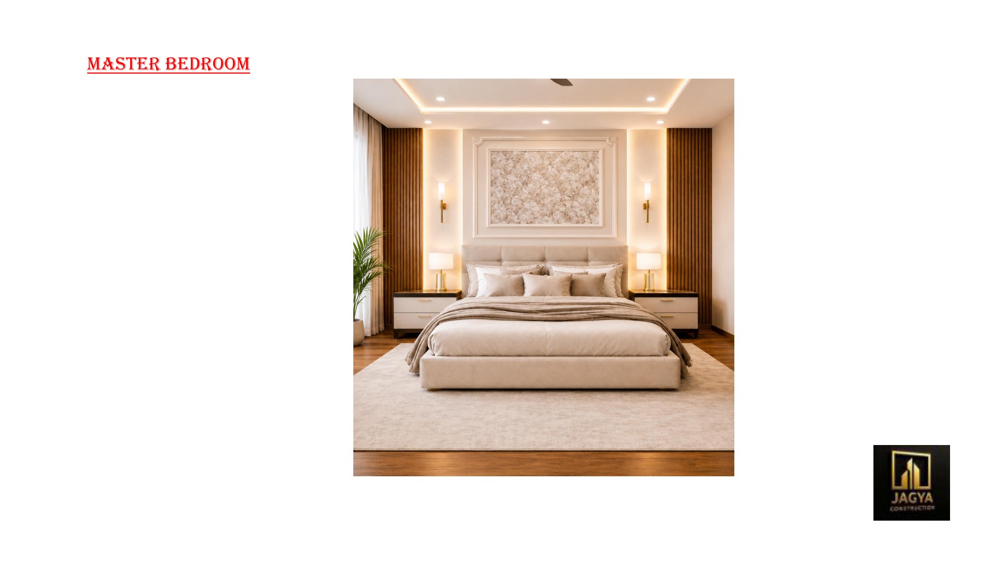 Minimalist Master Suite & Cove Lighting Residence
